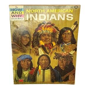 VTG North American Indians How and Why Wonder Book, EUC